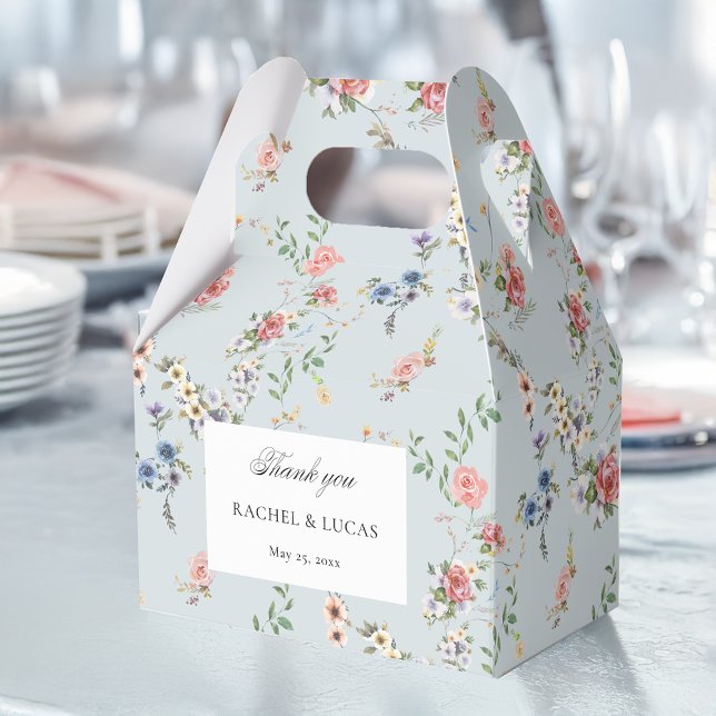 Elegant Pastel Boho Blommigt Calligraphy Presentaskar (Skapare uppladdad)