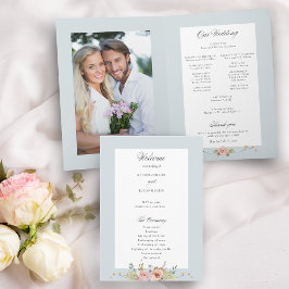 Elegant Pastel Boho Blommigt Calligraphy Program