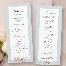 Elegant Pastel Boho Blommigt Calligraphy Program