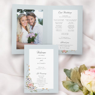 Elegant Pastel Boho Blommigt Calligraphy Program