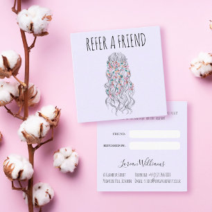 Elegant Pastel Bride Vågigt Blommigten Hair Stylin Tidsbeställning Kort