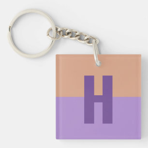 Elegant Pastel Colorblock Monogram Initial Brev