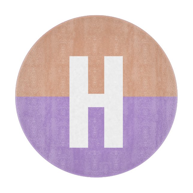 Elegant Pastel Colorblock Monogram Initial Brev (Framsidan)