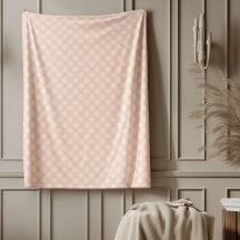 Elegant Pastel Coral Pput Checkered Tartan