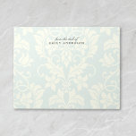 Elegant Pastel Damask från skrivbordet Anteckningsblock<br><div class="desc">anteckningsblock för personlig på anpassningsbar-designad med mönster för  av pastellblå dämpningstyp för vintage.</div>