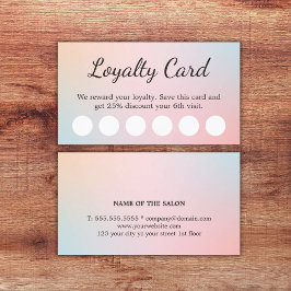 Elegant Pastel Färg Gradient Salon Lojalitetskort