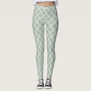 Elegant Pastel Färg Modern Grönt White Template Leggings