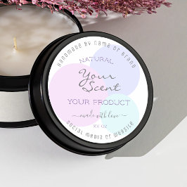 Elegant Pastel Färg produktförpackningsetiketter Runt Klistermärke