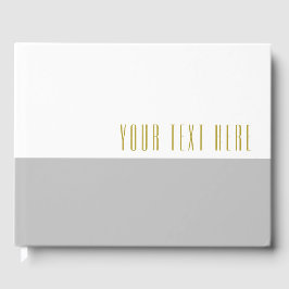 Elegant Pastel Grått White Färg blockerar texten Gästböcker