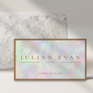 Elegant Pastel HoloGraph Aura Beauty Visitkort