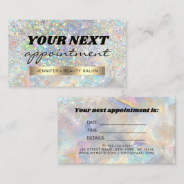 Elegant Pastel Holographic Glitter Marble Tidsbeställning Kort