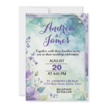 Elegant Pastel Lavender and Sea Green Wedding