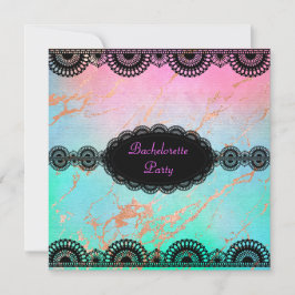 ELEGANT Pastel marble BACHELORETTE PARTY INBJUDAN