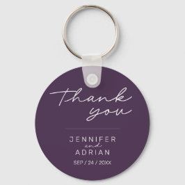 Elegant Pastel Minimal Lila Bröllop-nyckelkedja Nyckelring
