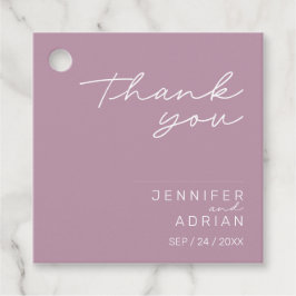 Elegant Pastel Minimal Lila Tack Bröllop Fa Gåvor Etiketter