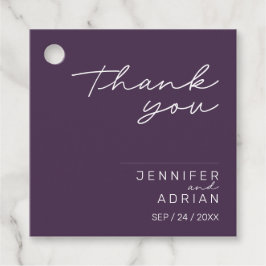 Elegant Pastel Minimal Lila Tack Bröllop Fa Gåvor Etiketter