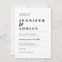 Elegant Pastel Minimal White Modern Simple Invita