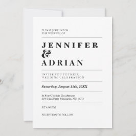 Elegant Pastel Minimal White Modern Simple Invita Inbjudningar