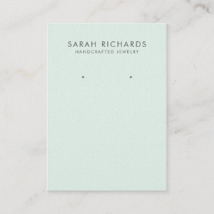 Elegant Pastel Mint Grönt Juelry Visning Ararring Visitkort