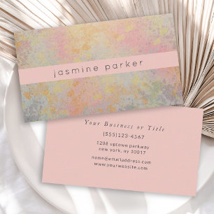 Elegant Pastel Mottled Marble Visitkort