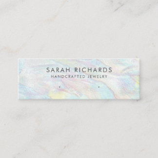 Elegant Pastel Opal Earring Visning Mini Visitkort