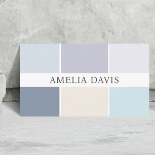 Elegant Pastel Palette Färg Mönster Visitkort