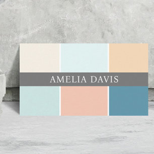 Elegant Pastel Palette Färg Mönster Visitkort