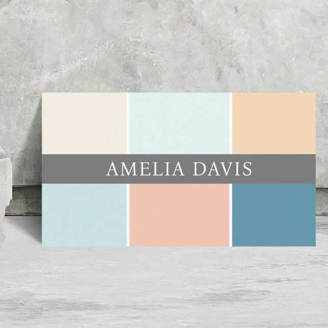 Elegant Pastel Palette Färg Mönster Visitkort (Skapare uppladdad)