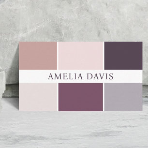 Elegant Pastel Palette Färg Mönster Visitkort
