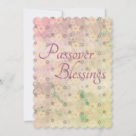 Elegant Pastel Passover Blessings Star of David Julkort