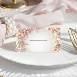 Elegant Pastel Pearls Bröllop Placeringskort