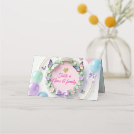 Elegant Pastel Quinceañera Place Cards Placeringskort