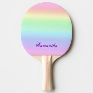 Elegant Pastel Rainbow Aesthetic Pingisracket