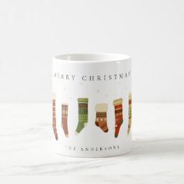 ELEGANT PASTEL RED GRÖNT STAR CHIRSTMAS STOCKINGS KAFFEMUGG