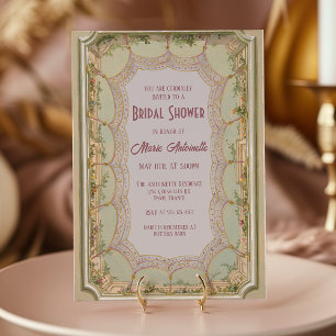 Elegant Pastel Rococo Möhippa Inbjudningar