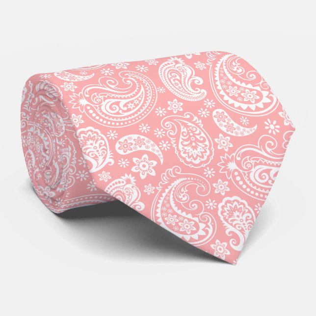 Elegant Pastel Rosa and White Vintage Paisley Slips (Rullad)