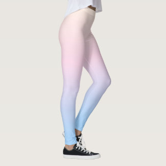 elegant Pastel rosa blue bright gradient färg Leggings