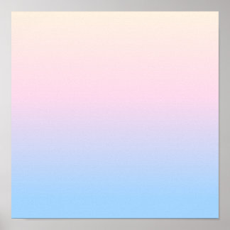 elegant Pastel rosa blue bright gradient färg Poster