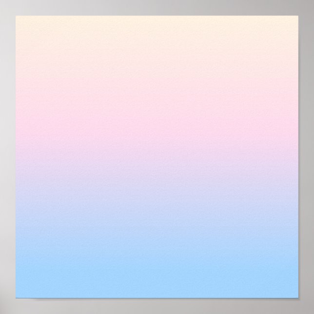 elegant Pastel rosa blue bright gradient färg Poster (Framsidan)