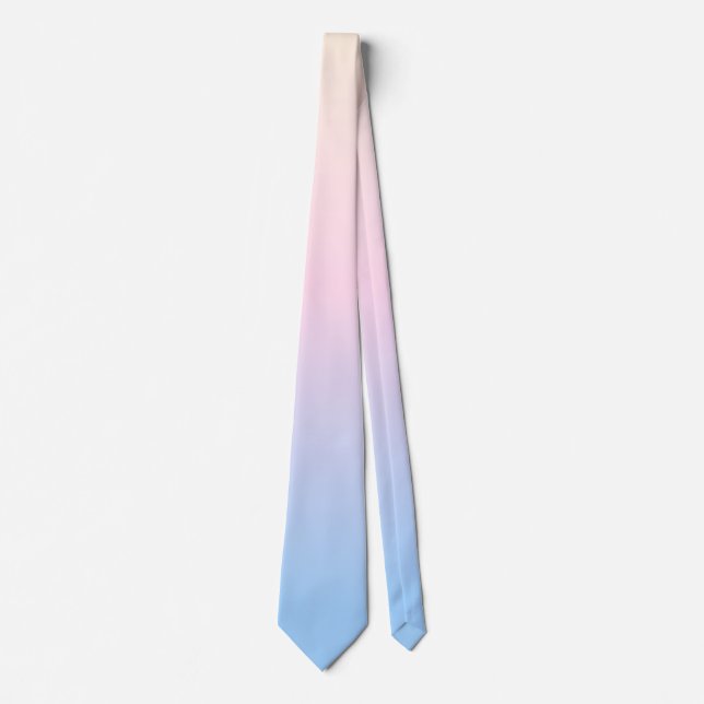 elegant Pastel rosa blue bright gradient färg Slips (Framsida)