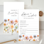 Elegant Pastel Rosa Bohemian Advice & Wises<br><div class="desc">Elegant Dusty Blue Winter Foliage Advice Card. Anpassa med bruden till namn och duschdatum. Klicka på länken "anpassa ytterligare" för ytterligare anpassning. Kontakta mig om du behöver hjälp.</div>