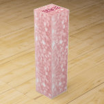 Elegant Pastel Rosa Glitter och Sparkles Vinlåda<br><div class="desc">Elegant pastel rosa glitter och gnistor.</div>