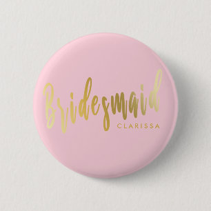 Elegant pastel rosa & guld bridesmaid knapp