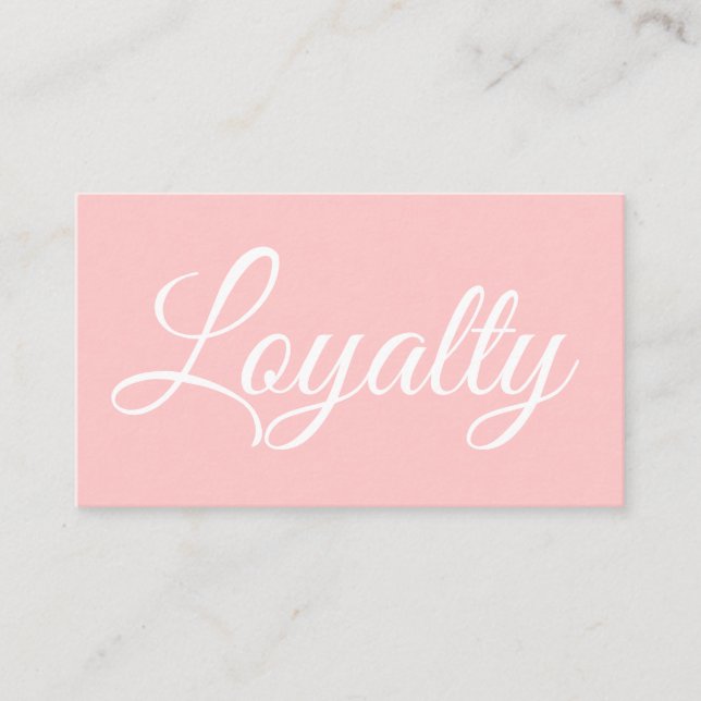 Elegant pastel rosa modernt förmånskort visitkort (Framsida)