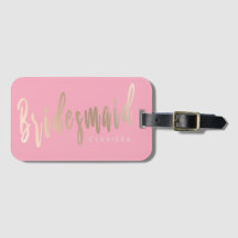 Elegant pastel rosa & ro guld bridesmaid