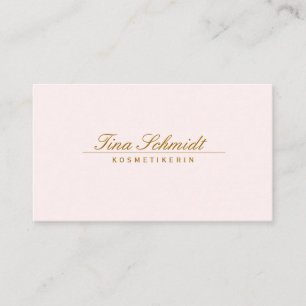 Elegant Pastel Rosa Simple Beauty Script Visitkort
