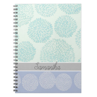 Elegant Pastel Shades of Blue Pattern Personalised Anteckningsbok