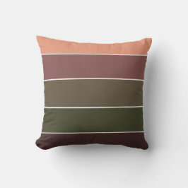 Elegant Pastel Stripe Mönster Fall Thankgiving Kudde