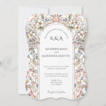 Elegant Pastel Vintage Blommigt Arch Bröllop