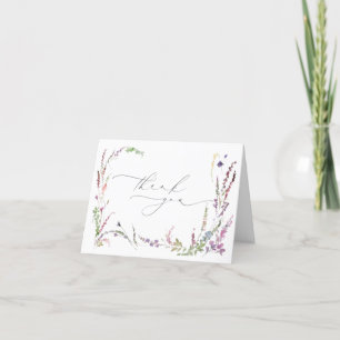 Elegant Pastel Wildblomma Baby Shower Tack Kort